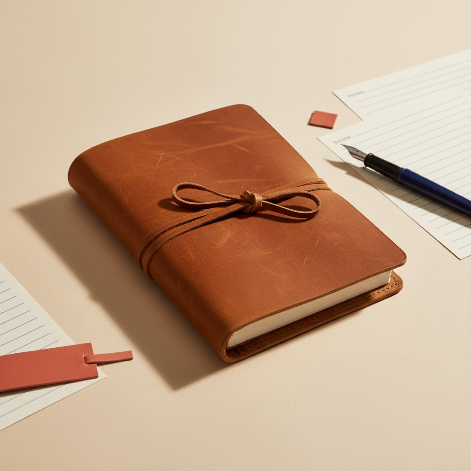 Carnet Cuir Pleine Fleur